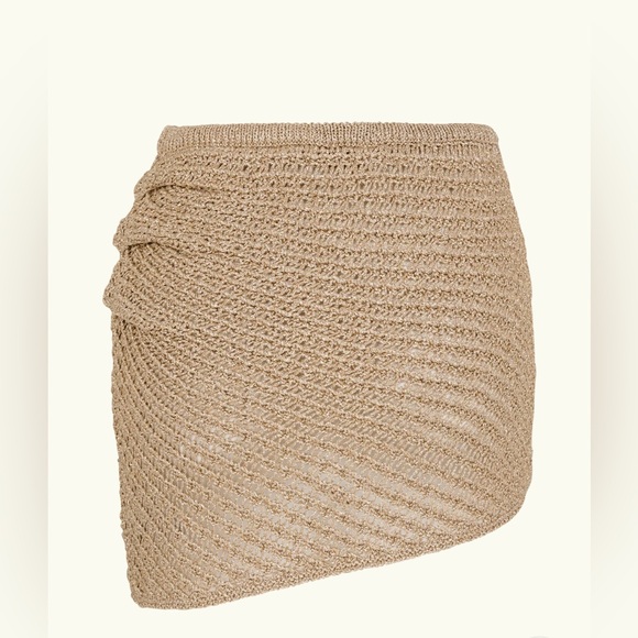 Waverly metallic knit mini skirt- gold - Picture 6 of 9